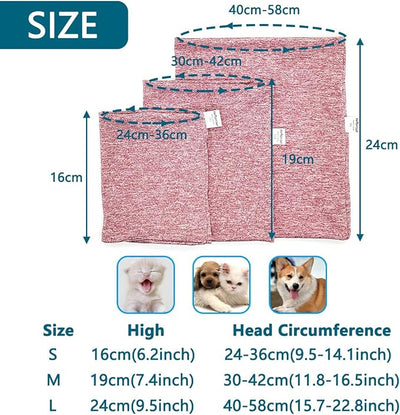 Quiet Ears for Dogs & Cats - Ear Muffs for Anxiety Relief & Noise Protection, Pink Snood