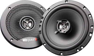 MB Quart Discus High-Performance 6.5" 3-Way Car Audio Component Coaxial Speakers, 120W Peak Power, 60W RMS, 4 Ohm, and 88db Sensitivity