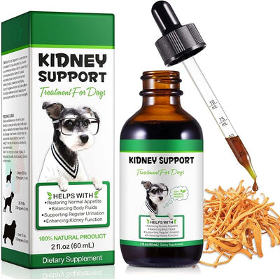 Kidney Support for Dogs, Dog Kidney Treatment Support Urinate Regularly, Strengthen Kidney Function,Increase Immunity, Herbal Supplement Supports Healthy Kidney Function- 60ml/2fl.oz