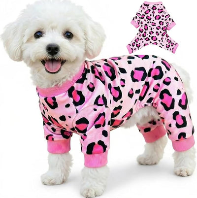 Vet-Approved Dog Pajamas Onesie for Small Medium Dog Pjs, Ultra-Premium Hypoallergenic Polyester, Lightweight, Breathable & Won't Overheat, Gentler on Skin, Size M (Pet: 6-9lbs)