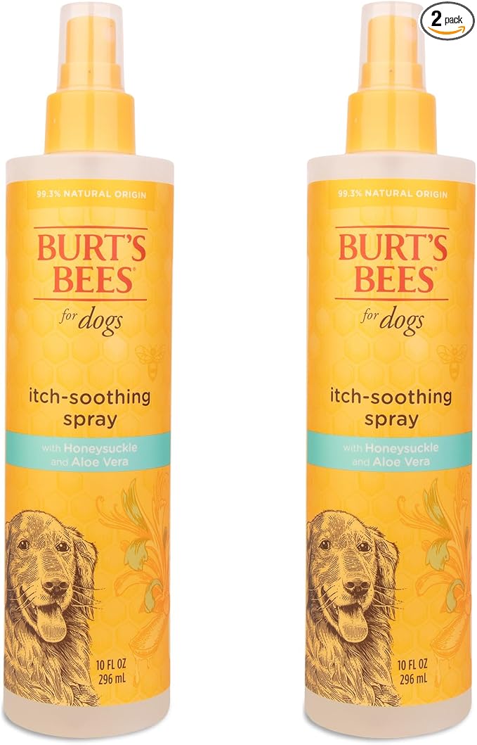 BURT'S BEES FOR PETS Anti Itch Dog Spray with Honeysuckle and Honey, Waterless Grooming Mist for Dry Flaky Skin, Dog Itch Relief Between Baths, Natural Origin Coat Care for Dogs, 10 Fl Oz - 2 Pack