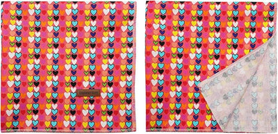Lionheart Glory Valentine Bandana - Washable Dog Scarf, Square Adjustable Bandana for Medium Large Dogs