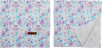 Lionheart glory Floral Print Dog Bandana 1 Pack Washable Soft Dog Scarf, Square Adjustable Girl Dog Bandanas for Small Dogs and Cats