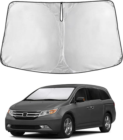 EcoNour Windshield Sunshade Compatible for Honda Odyssey 2011-2015 2016 2017, Sun Visor for Front Windshield & Window Sun Shade Cover, UV Heat Blocker & Protector, Car Accessories