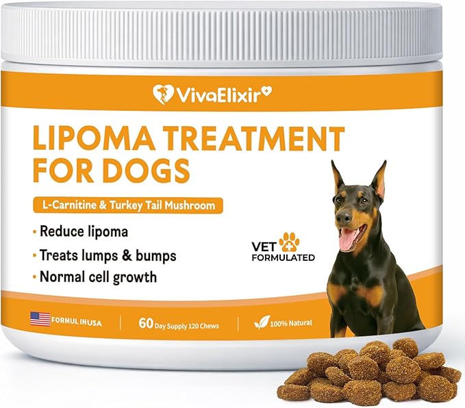 Lipoma Treatment for Dogs – L-Carnitine Helps Maintain Fat Metabolism, Energy, and Vitality; Turkey Tail, Reishi, Curcumin, and Coenzyme Q10 Help Promote Cellular, Immune, and Overall Health