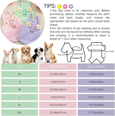 Summer Dog Shirt Soft Breathable with Leash Ring Pet Vest for Small Medium Dogs