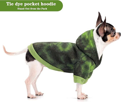 Vibrant Dog Hoodie with Convenient Leash Hole – Stylish and Cozy Sweatshirt for Small, Medium, and Large Dogs, Perfect for Walks, Casual Outings, and Everyday Comfort.Green L