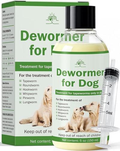 Dewormer for Dogs, Tapeworm Treatment for Dogs, Dog Dewormer Puppy Dewormer, 150ml Suitable for Dogs, with 5ml Dropper
