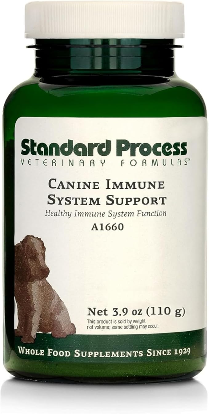 Standard Process Canine Immune System Support - Immune Support Supplement for Dogs - Powder Canine Supplement Aids Overall Health & Wellness - Immunity Support Supplement with Zinc & Kelp - 110 g