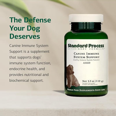 Standard Process Canine Immune System Support - Immune Support Supplement for Dogs - Powder Canine Supplement Aids Overall Health & Wellness - Immunity Support Supplement with Zinc & Kelp - 110 g