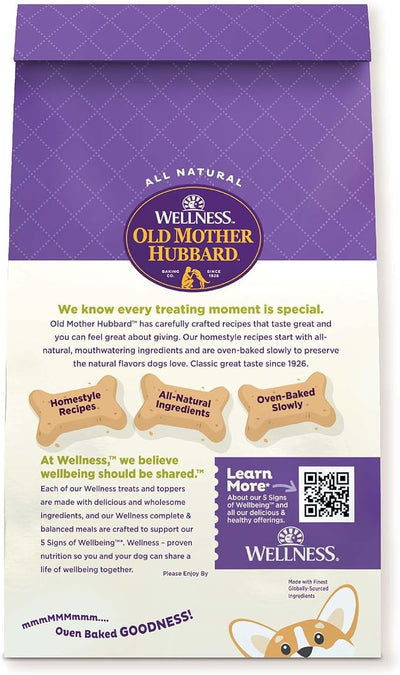 Old Mother Hubbard Wellness Classic Just Vegg'n Dog Biscuits, Natural Training Treats, Sweet Potato, Oats, Apple and Carrot Flavor, Mini Size, 20 oz Bag, (Pack of 2)