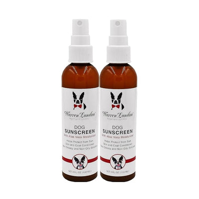 Warren London Dog Sunscreen Spray – 2-Pack (2 × 4 oz) UV Shield with Aloe | Quick-Dry, Non-Greasy, Sunblock for Nose, Ears & Coat | Prevents Sunburn & Itch | Save 18% vs. Single | Made in USA