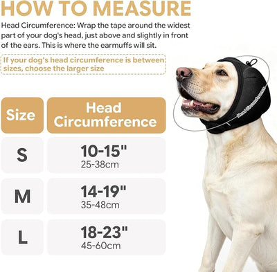 Dotoner Dog Ear Muffs No Shake Anxiety Relief for Thunder Fireworks | Noise Protection For Fireworks Thunder, No Flap Ear Wrap With Adjustable Secure Fit, Soft Velvet For Four Seasons