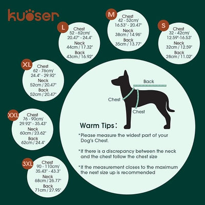 Kuoser Extra Warm Dog Coat, Windproof Cold Weather Dog Jackets for Large Dogs, Thick Fleece Lining Pet Turtleneck Snowsuit Reflective Adjustable Puppy Winter Coat Doggie Snow Jacket Grey, XL