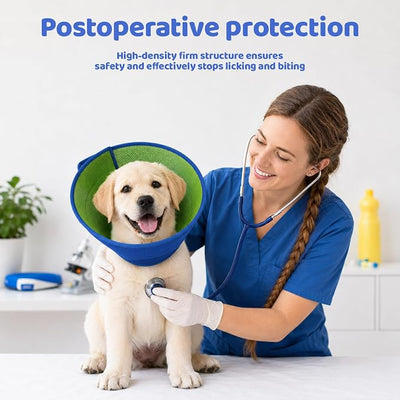 Soft Dog Cone Collar to Stop Licking After Surgery, Comfy Dog Cone Alternative for Large Medium Small Dogs/Cats, Adjustable Washable E-Collar for Spay Neuter Recovery and Neck Protection