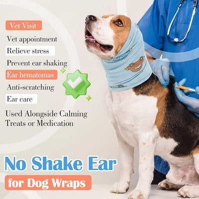 Nanaki Soft Dog Calming Hoodie For Fireworks,4th Of July,Thunderstorm-Dog Ear Muffs Noise Protection For Vacuum Car Ride,Ear Covers For Bath,Grooming,Force Drying, Blow,Snoods for Dogs Mealtime,Blue,S