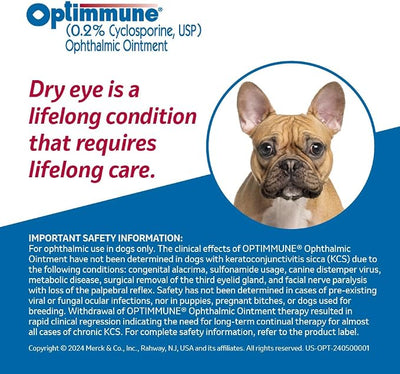 OPTIMMUNE Ophthalmic Ointment, 0.2% Cyclosporine, for Dogs, 3.5gm