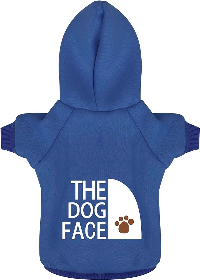 Paiaite Blue Chihuahua Dog Hoodie: Keep Your Pup Warm and Stylish with a 'The Dog Face' Printed Sweatshirt Pet Clothes, and Sweater Coat All in One Perfect for Winter and Cool Summer Nights! Blue XS