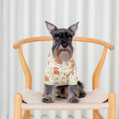 Pippo's Shop 2 Pack Dog Shirt Premium Peruvian Cotton, Fashionable and Cute Pet Apparel, Lightweight Stretch Puppy Soft Breathable T-Shirt (Bee & Pup-Boy Pack, Medium)