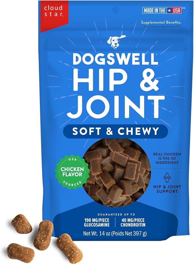 Dogswell Hip & Joint Soft & Chewy Dog Treats, Chicken 14 oz. Bag