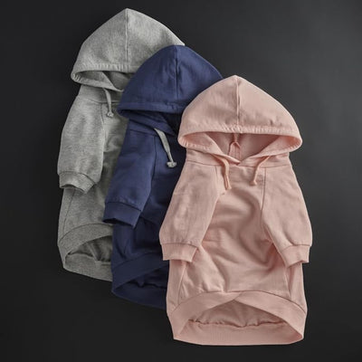 Pet Passion Rocky – The Original Lightweight Hooded Tee 100% Organic Cotton Dog Hoodie Pet Coat Sweater for All Sized Dogs, Original Navy, Medium (20-45 lbs)