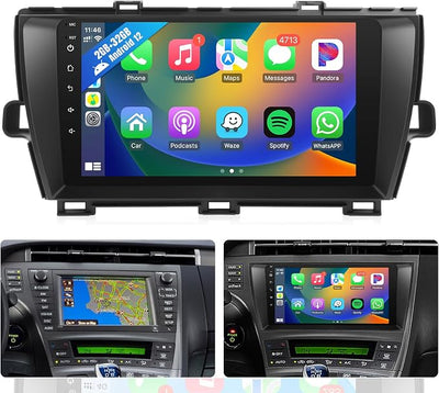 Leadfan Car Radio for Toyota Prius 2010 2011 2012 2013 2014 2015 Stereo with Wireless CarPlay Android Auto, 9'' Touch Screen Compatible with JBL & Big Screen BT WiFi GPS Navi Backup Camera MIC