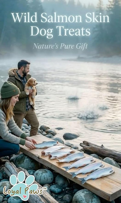 Wild Salmon Skin Dog Treats, USA Made, Freeze-Dried, Heart Health Support, Natural Omega-3, Preservative Free, 4 oz