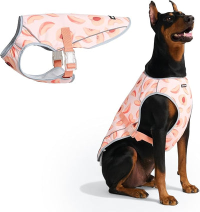Spark Paws Dog Cooling Vest - SPF 50 UV Sun Protection - Summer Heat Relief Gear for Dogs, Lightweight, Evaporative Cooling - Dog Anxiety Relief Vest During Hot Days - Peaches - Size 4XL