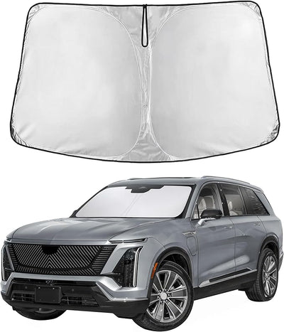 EcoNour Windshield Sunshade Compatible for Cadillac SRX/Vistiq/Optiq - 2010-2016, 2025, 2026, Sun Visor for Front Windshield & Window Sun Shade Cover, UV Heat Blocker & Protector, Car Accessories