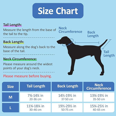 BARKLESS Dog Tail Protector, Dog Tail Guard for Medium Large Dogs, Adjustable Cover to Prevents Licking Wounds, Breathable Tail End Bag for Recovery (Black, M)