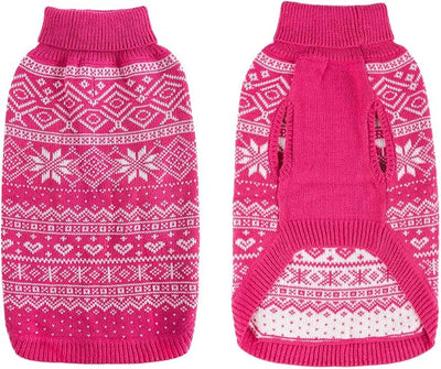HOMIMP Dog Sweater Argyle - Warm Winter Clothes, Soft Coat for Small Medium and Large Dogs, Ugly Pet Clothing for Boy Girl Puppy