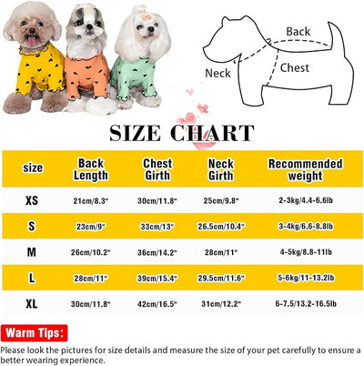 Pet Clothes for Small Dogs Cat Summer Fall Heart Print Shirt Stretchable Ruffle Long Sleeve Outfits for Chihuahua Schnauzer Shih Tzu Yorkie (Yellow, X-Large)