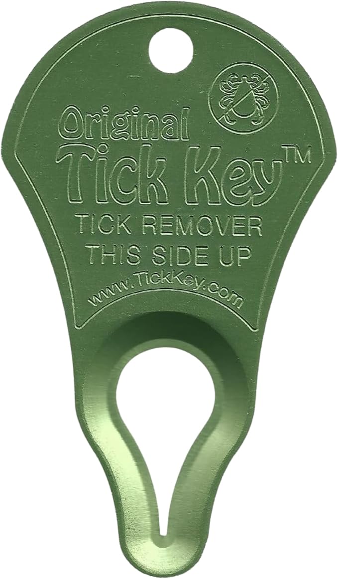 The Original Tick Key - Tick Detaching Device - Portable, Safe and Highly Effective Tick Detaching Tool (Light Green)