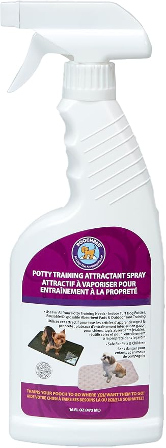 PoochPad Potty Training Attractant Spray for Dogs & Puppies 16 oz, Made in USA, Indoor Potty Pad & Outdoor Use, Dog Training & Behavior Aids Housebreaking Supplies