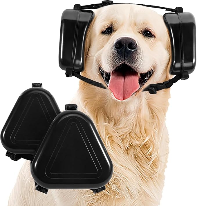 Dog Ear Muffs,Dog Ear Muffs Noise Protection,Noise Cancelling Headphones for Dogs, Ear & Hearing Protection for Thunder, Hunting, Tourism(Black)