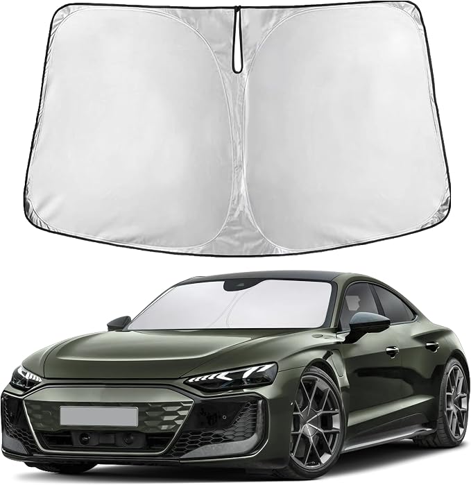 EcoNour Windshield Sunshade Compatible for Audi RS e-tron GT 2022-2023 2024 2025, Sun Visor for Front Windshield & Window Sun Shade Cover, UV Heat Blocker & Protector, Car Accessories