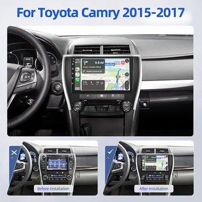 [2+64GB] Android 13 Car Stereo for Toyota Camry 2015 2016 2017, 10.1 inch Touch Screen Radio, Carplay&Android Auto/1080P/Hi-Fi Audio/Bluetooth/GPS/WiFi +MIC