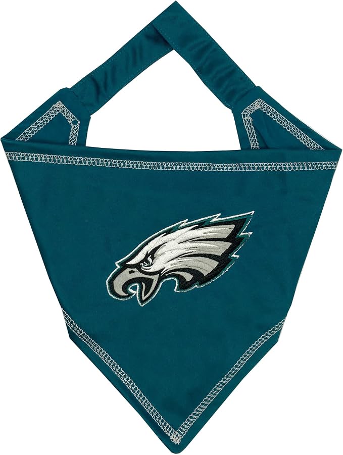 Pets First NFL Philadelphia Eagles TIE Bandana, Small/Medium. Dog Bandana Scarf Bib for Pet Cat Dog. The Ultimate Game-Day, Party Bandana (PHL-3550-S-M)
