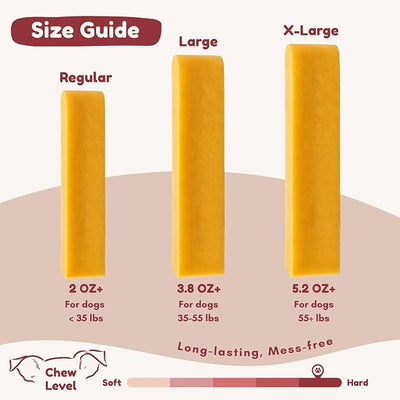 Majestic Pet Himalayan All-Natural Cheese Dog Chews - Long Lasting Dental Chew for Dogs - Healthy Pet Treats with Beneficial Ingredients (Dental & Bone Support, Regular, 5 Pack)