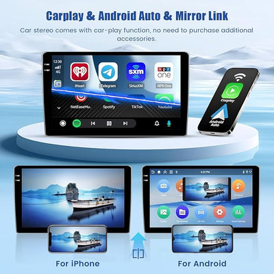 5Ghz WiFi [4G+64G] Android 15 Car Radio for Nissan Sentra 2013-2017 Car Stereo with Wireless Carplay/Android Auto, 10 Inch HD Touch Screen with GPS Bluetooth FM/RDS EQ SWC Backup Camera MIC