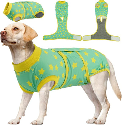 Kuoser Dog Recovery Suit for Female Male Dogs, Post-Surgery Bodysuit for Spay Neuter, Dog Onesie After Surgery, Anti-Licking Pet Surgical Recovery Suit