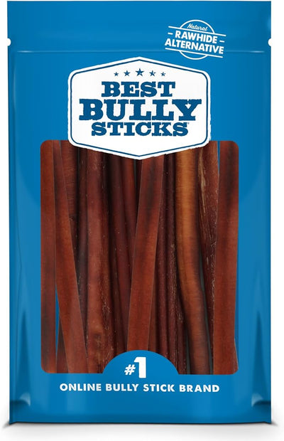 Best Bully Sticks 12 Inch Bully Sticks for Dogs - 12 Count (Pack of 1) - Natural, Easily Digestible, Grass-Fed Beef, Grain and Rawhide Free