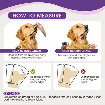 Dog Cone Collar After Surgery for Large Dogs, Adjustable Soft Cone for Dogs to Stop Licking, Professional Elizabethan Collar for Pet, Recovery Cones for Wound Healing & Hot Spots