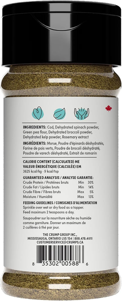 Crumps Naturals Fish + Superfood Greens 3.88oz, Dog Treats, Sprinkles, Topper