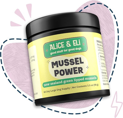 Alice & Eli Mussel Power - Green Lipped Mussels for Dogs - Hip & Joint Support, Omega Fats & Immune Support - Pure and Complete