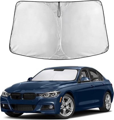 EcoNour Windshield Sunshade Compatible for BMW 3 Series F30/F31/F80/M3 2013-2016 2017 2018, Sun Visor for Front Windshield & Window Sun Shade Cover, UV Heat Blocker & Protector, Car Accessories
