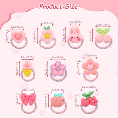 20 Pcs Dog Hair Bows with Rubber Bands, Cute Dog Bows, Mini Hair Ties Bulk, Various Styles Girl Dogs Accessories, Puppy Bow for Small Size Dogs Yorkie Shih Tzu Maltese (Pink)