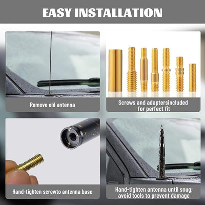 Famobay Stubby Bullet Antenna Car Truck Antenna Chevy Silverado & GMC Sierra Trucks Heavy Duty Pickup Trucks Accessories（5.5inch Iridescent Color）