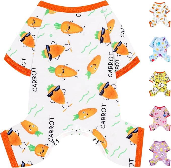 Dog Pajamas Pjs Soft Stretchy Dog Clothes for Small Dogs Girl Boy Medium Size Dogs Spring Summer Puppy Clothes Doggie Onesies Cat Pet Jammies Outfit