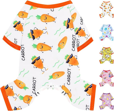 Dog Pajamas Pjs Soft Stretchy Dog Clothes for Small Dogs Girl Boy Medium Size Dogs Spring Summer Puppy Clothes Doggie Onesies Cat Pet Jammies Outfit
